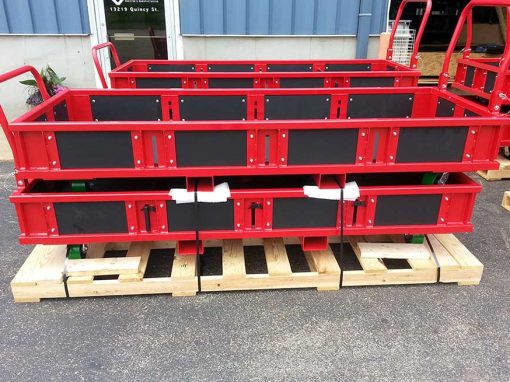 Xilix Stackable Transfer Push Cart Storage Container